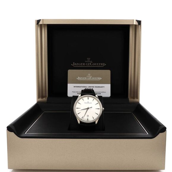 Jaeger-LeCoultre Master Ultra Thin Date Automatic Watch White Gold and Alligator - Picture 2 of 6